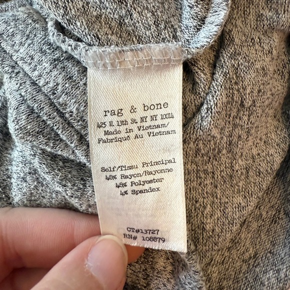 RAG & BONE Gray Long‎ Sleeve Pullover Top Size Small - Picture 6 of 6